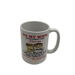 White Ceramic Mug With "To My Wife" Love Message Print
